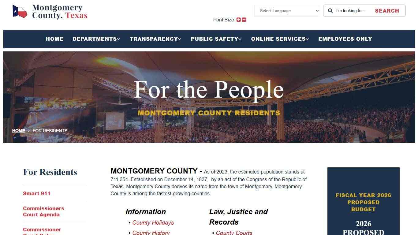 Welcome to Montgomery County, Texas